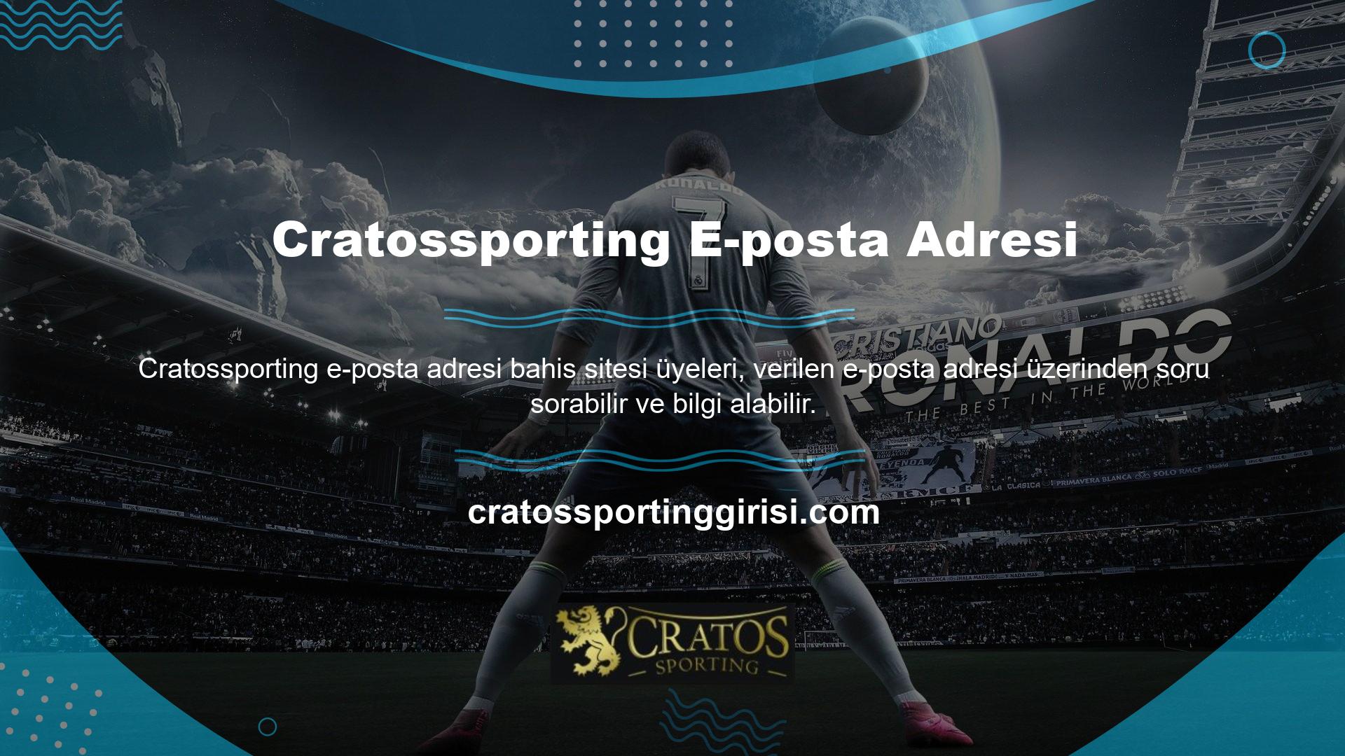 E-posta adresim Cratossporting