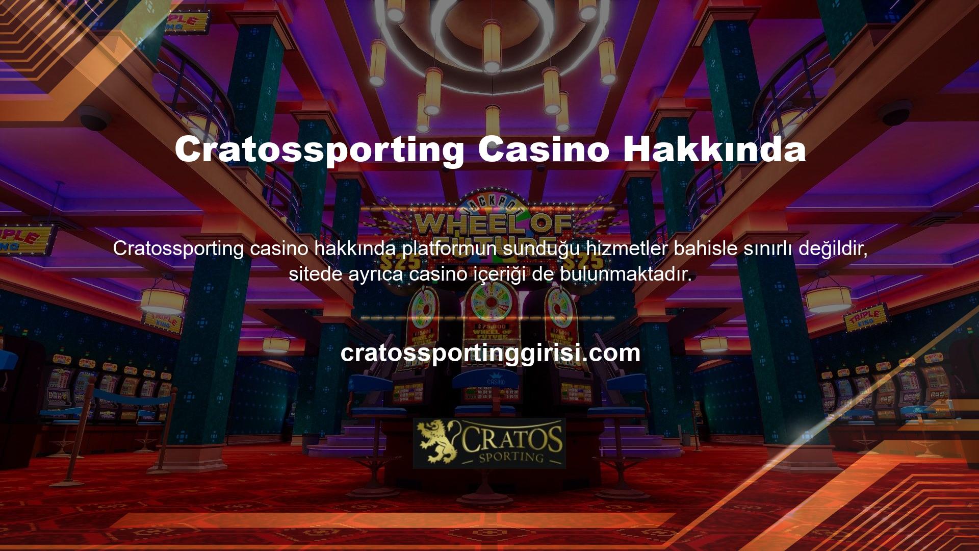 Kullanıcılar canlı casino oyunları ve slot gibi casino hizmetlerini evlerinde deneyimleyebilirler