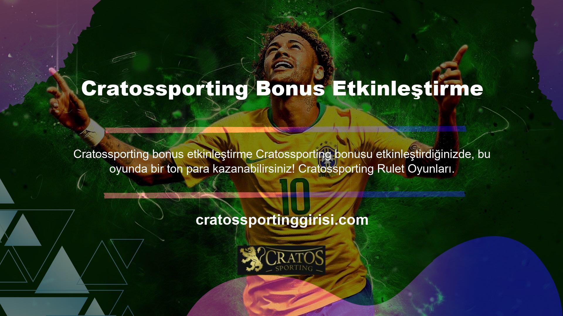 Cratossporting rulet oyunları için benzersiz ödüller sunup sunamayacağını hiç merak ettiniz mi? Hepimiz bonusların bahisçiler için çok önemli olduğunu biliyoruz